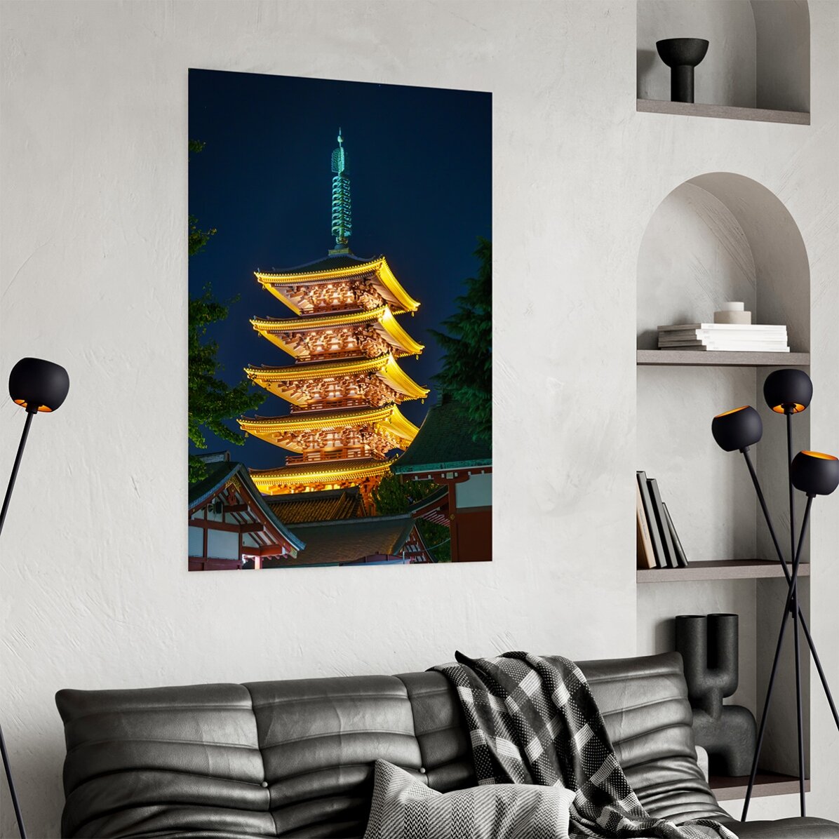 Póster de un templo japonés