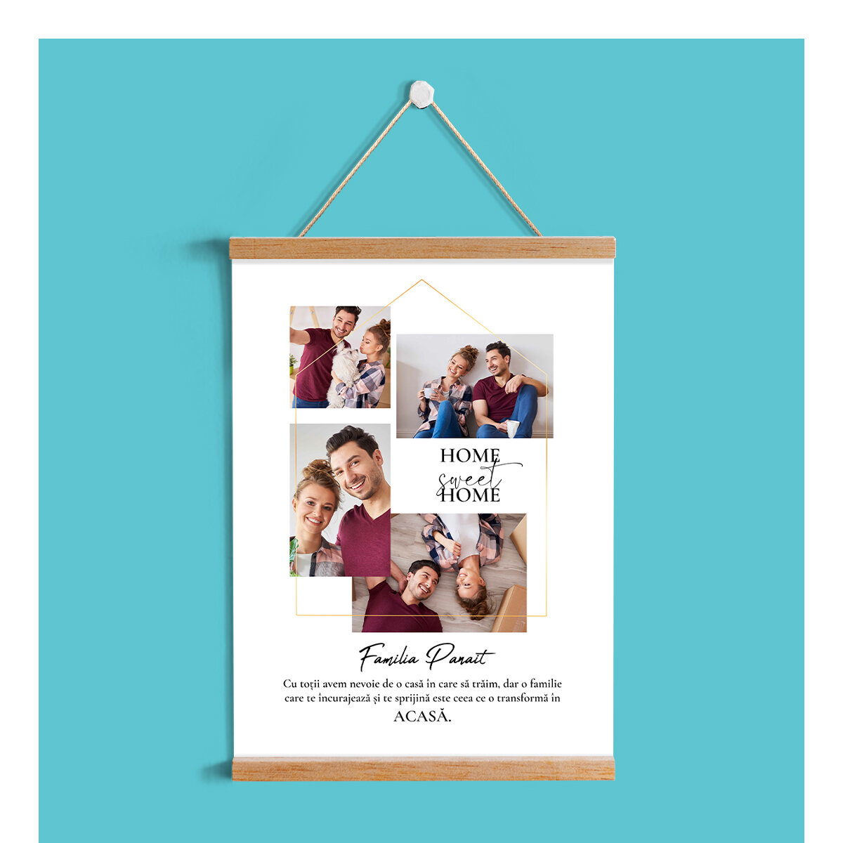 Pósters personalizados con ganchos