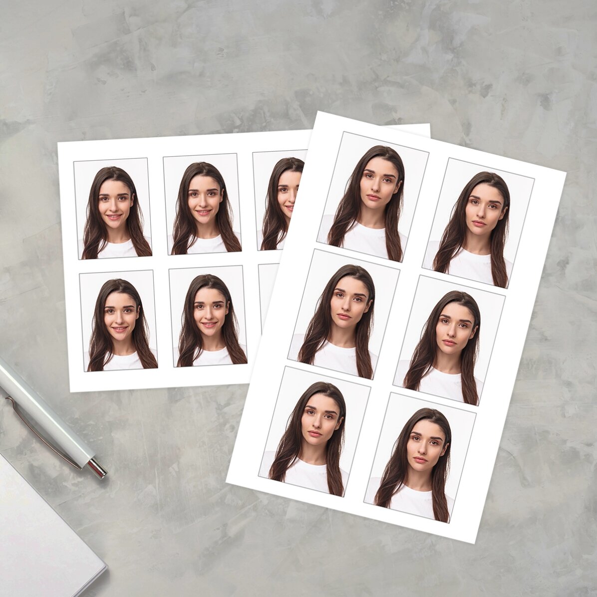 Fotografías para documentos —tipo DNI, visado, carné o pasaporte— por juego