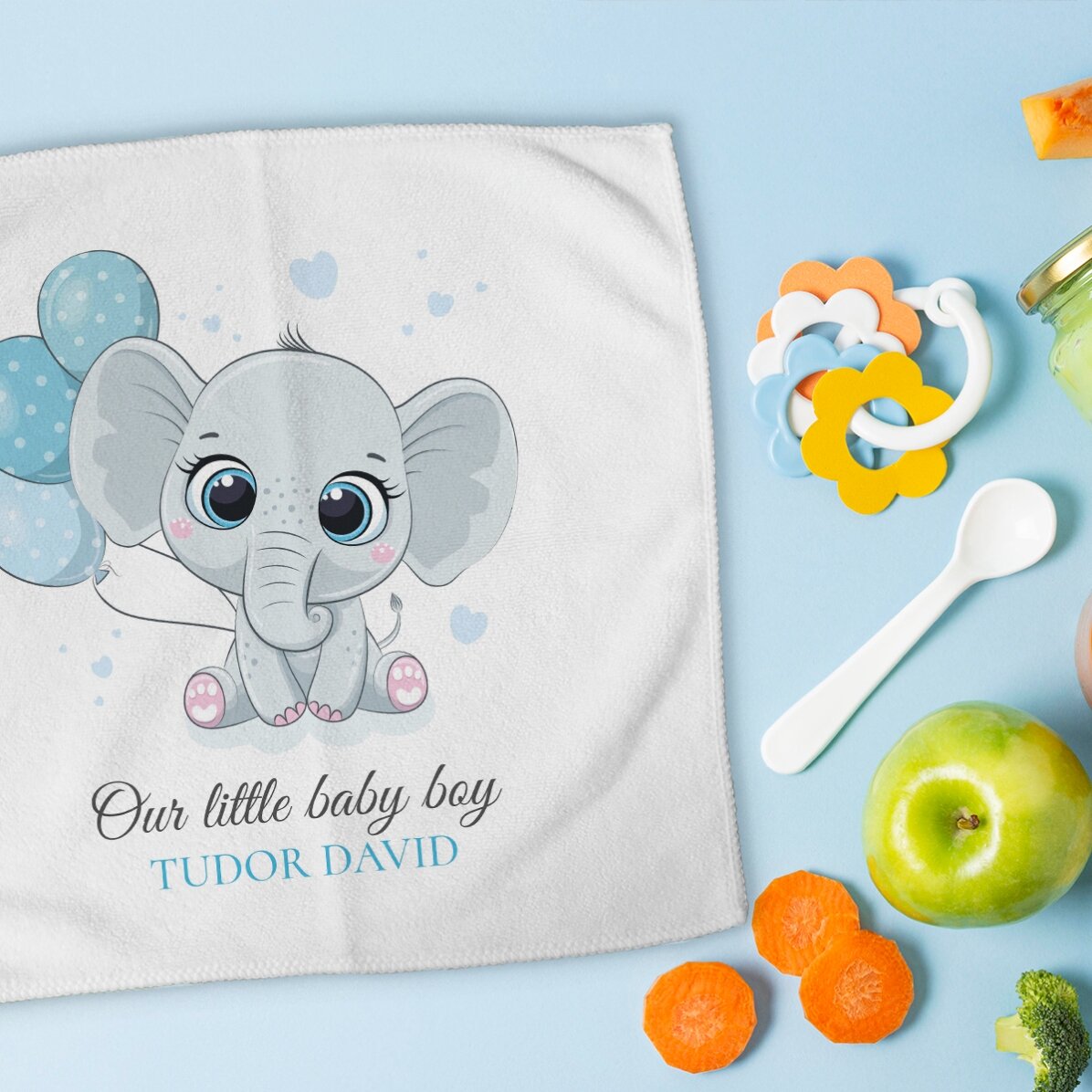 Toalla personalizada con nombre - Bebé niño