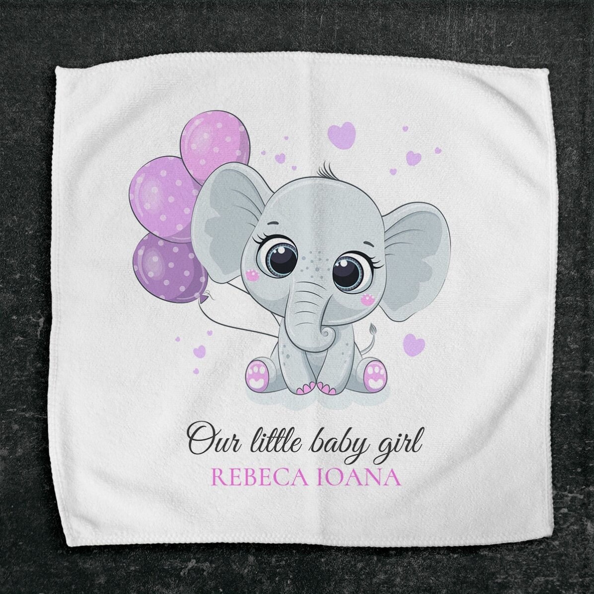 Toalla personalizada con nombre - Niña