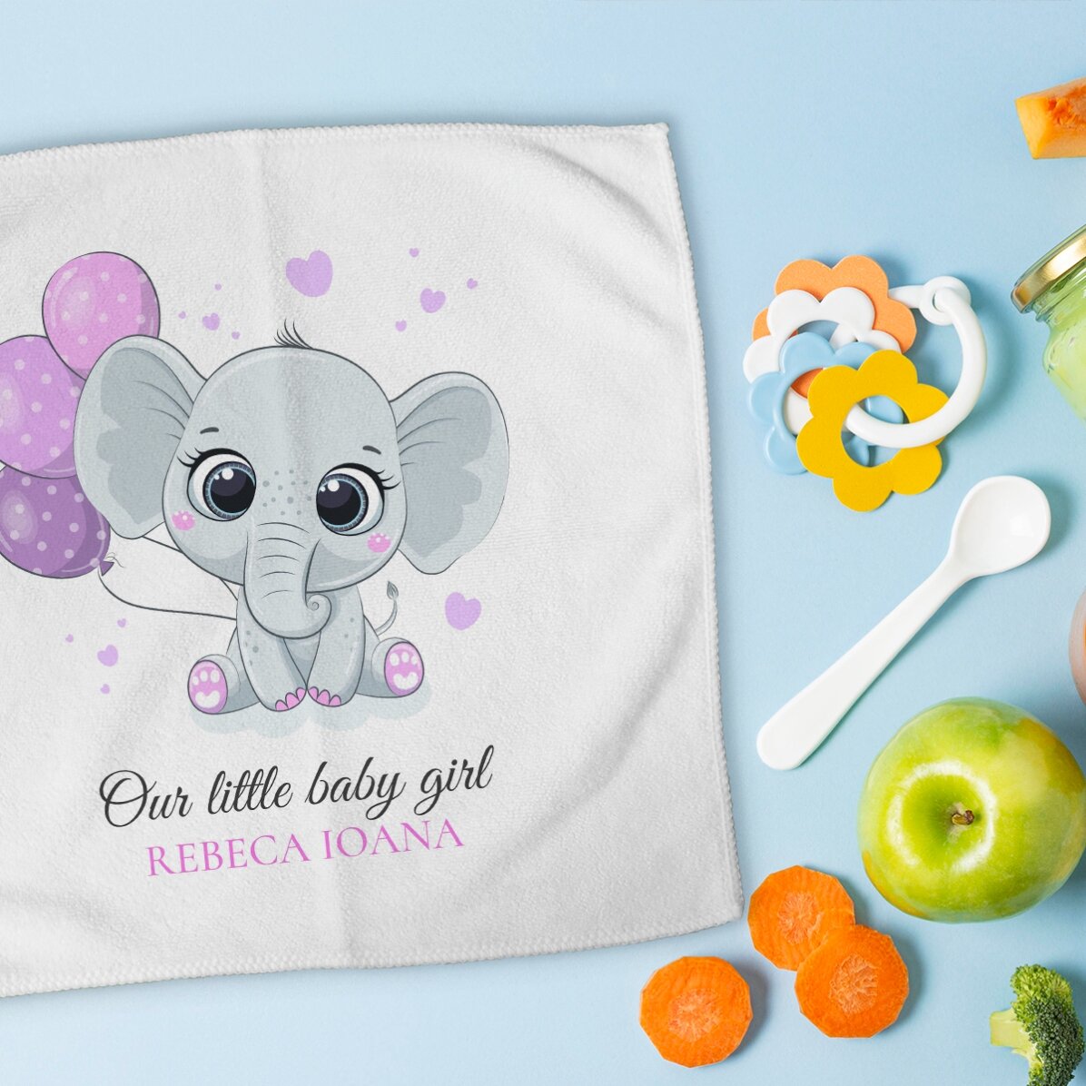 Toalla personalizada con nombre - Niña
