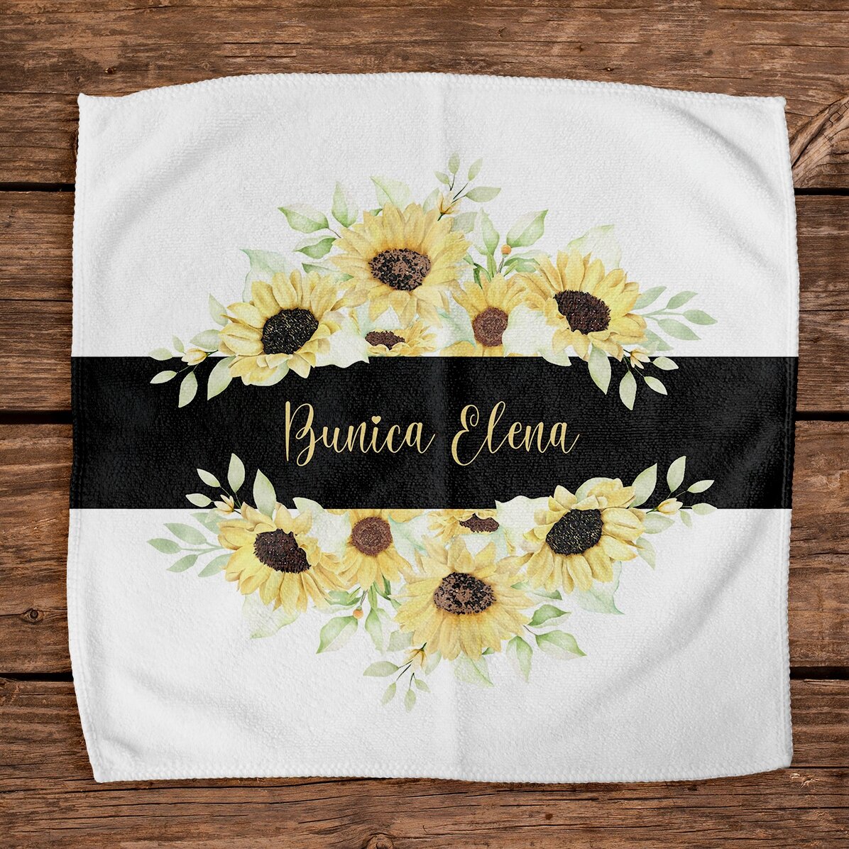 Toalla personalizada con un mensaje para la abuela
