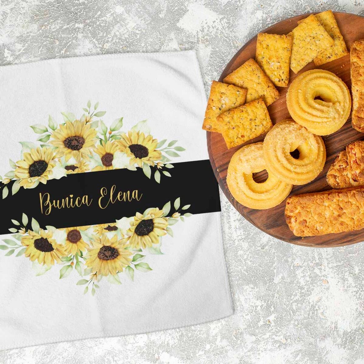 Toalla personalizada con un mensaje para la abuela