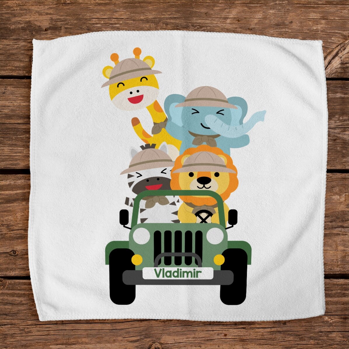 Toalla personalizada con texto - Safari