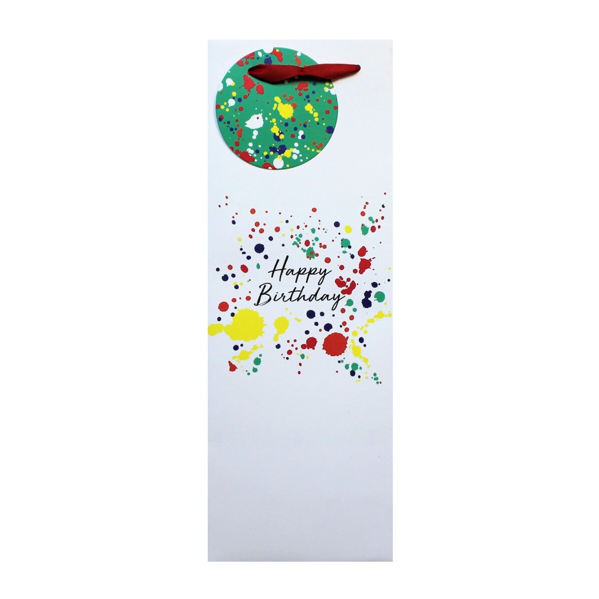 Bolsa de regalo para bebidas - modelo «Happy Birthday splash»