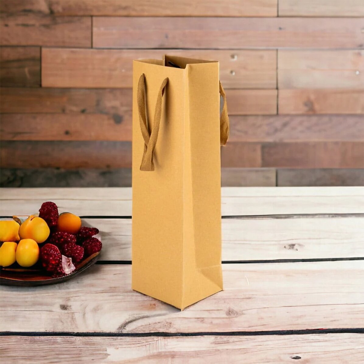 Bolsa de papel kraft de regalo para la botella