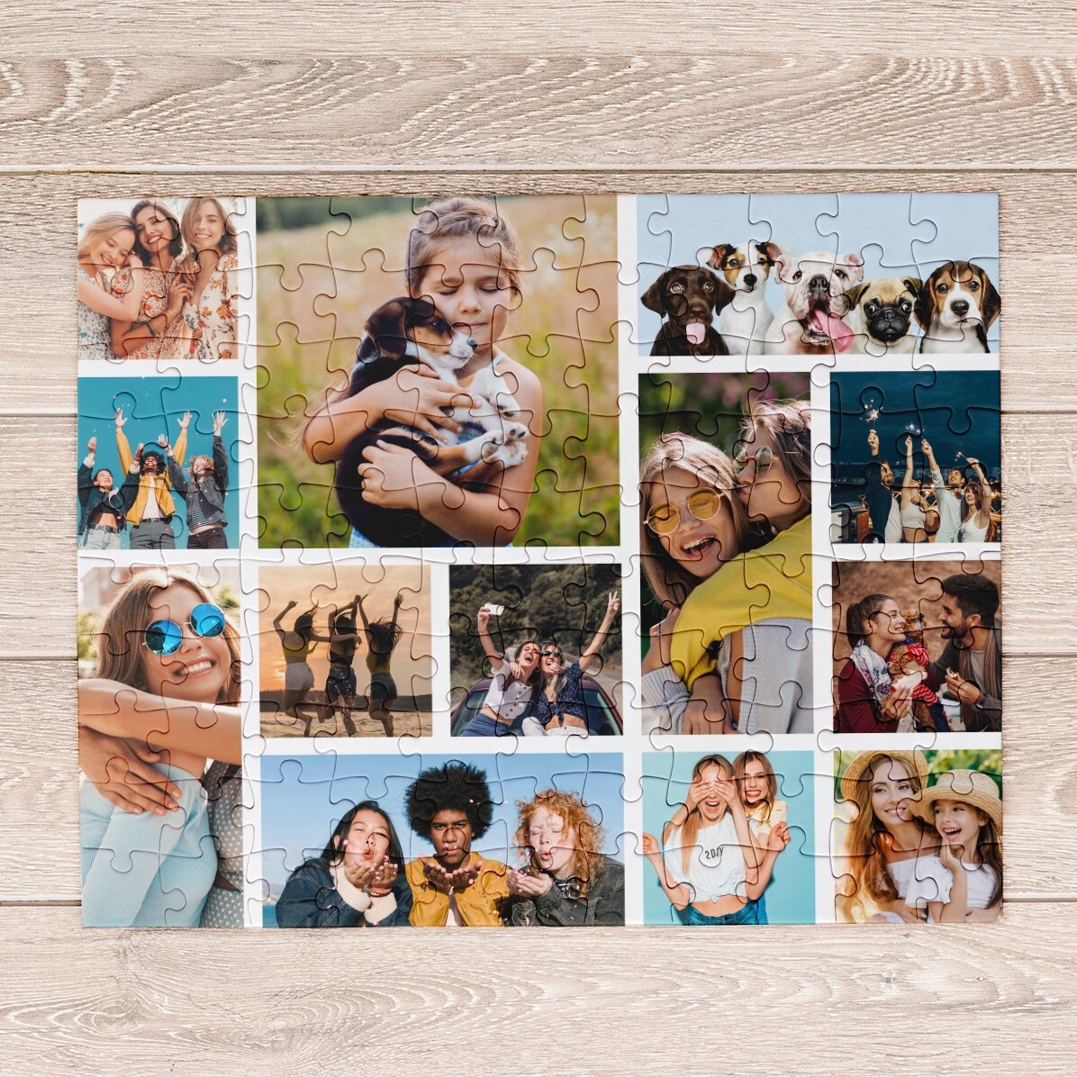 Rompecabezas personalizado con 13 fotos de 24 x 19 cm