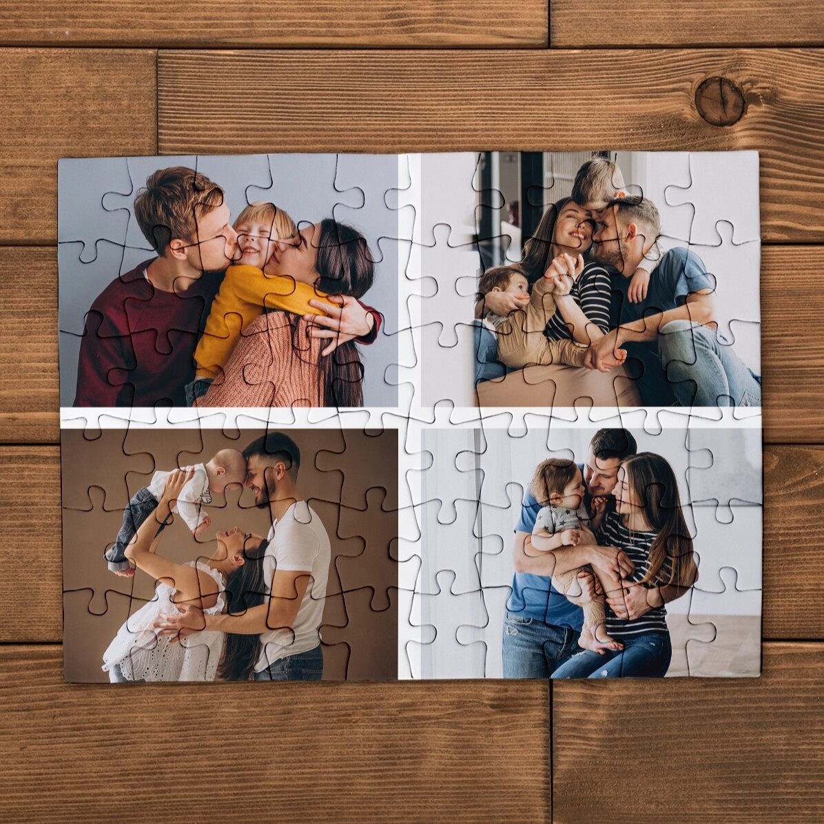 Rompecabezas personalizado con 4 fotos de 20 x 15 cm