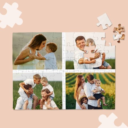 Personalised puzzle with 4 photos