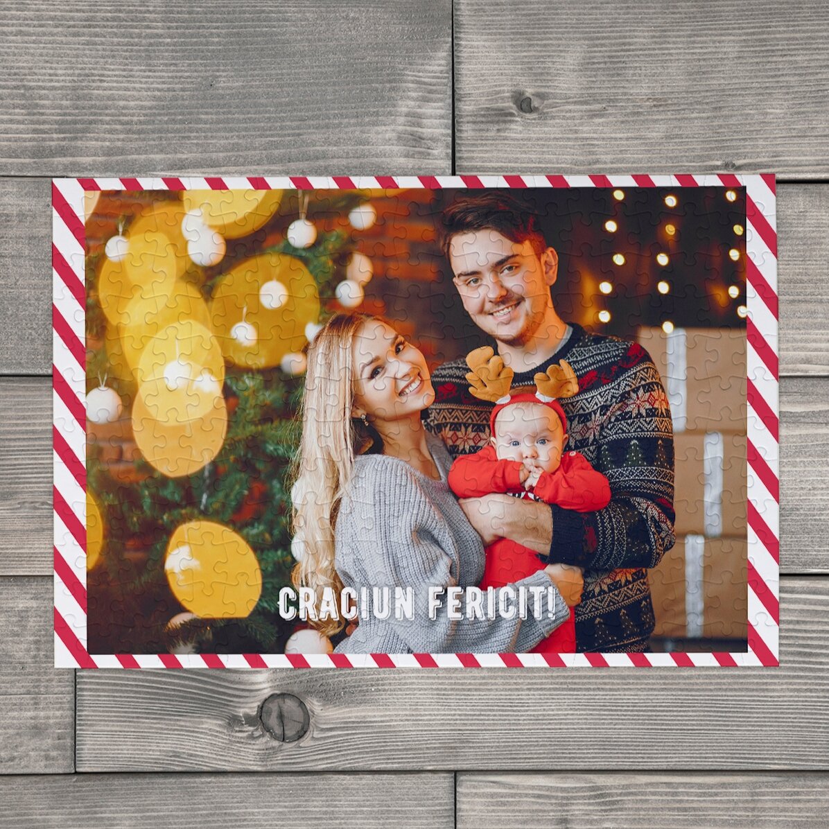 Rompecabezas personalizado con una foto de 40 x 28,5 cm - Feliz Navidad