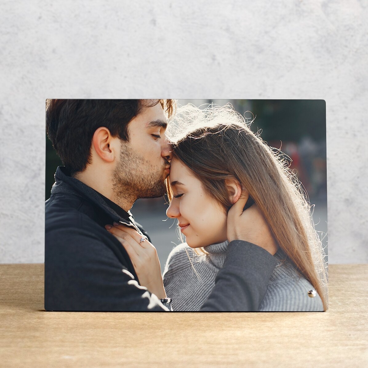 Marco de fotos de escritorio personalizado con una foto en formato horizontal