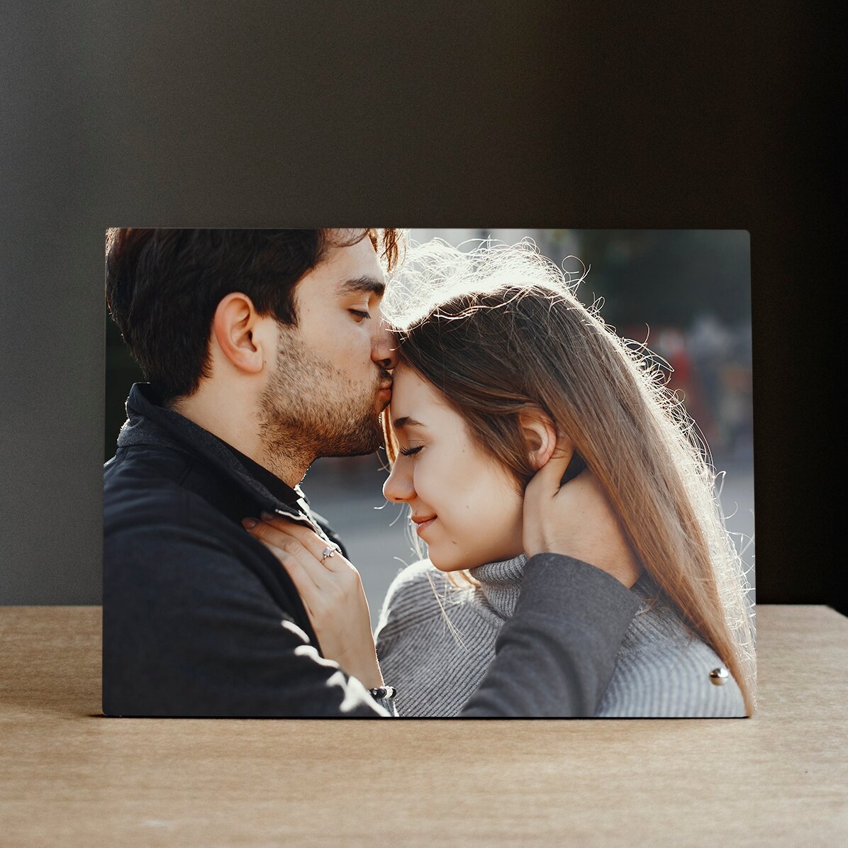 Marco de fotos de escritorio personalizado con una foto en formato horizontal