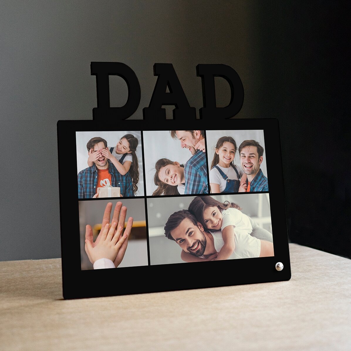 Marco de fotos de escritorio personalizado con 5 fotos - modelo DAD