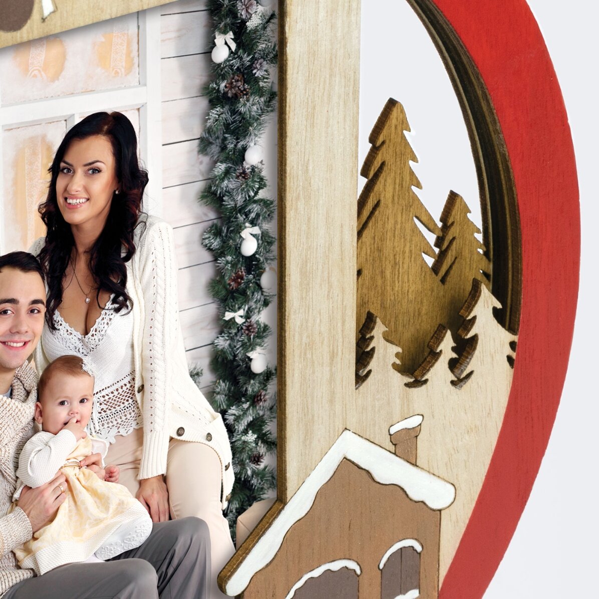 Marco de fotos navideño - modelo Curtis