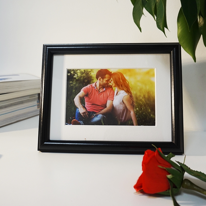 Marco de fotos personalizado con una foto - paspartú A5 apaisado