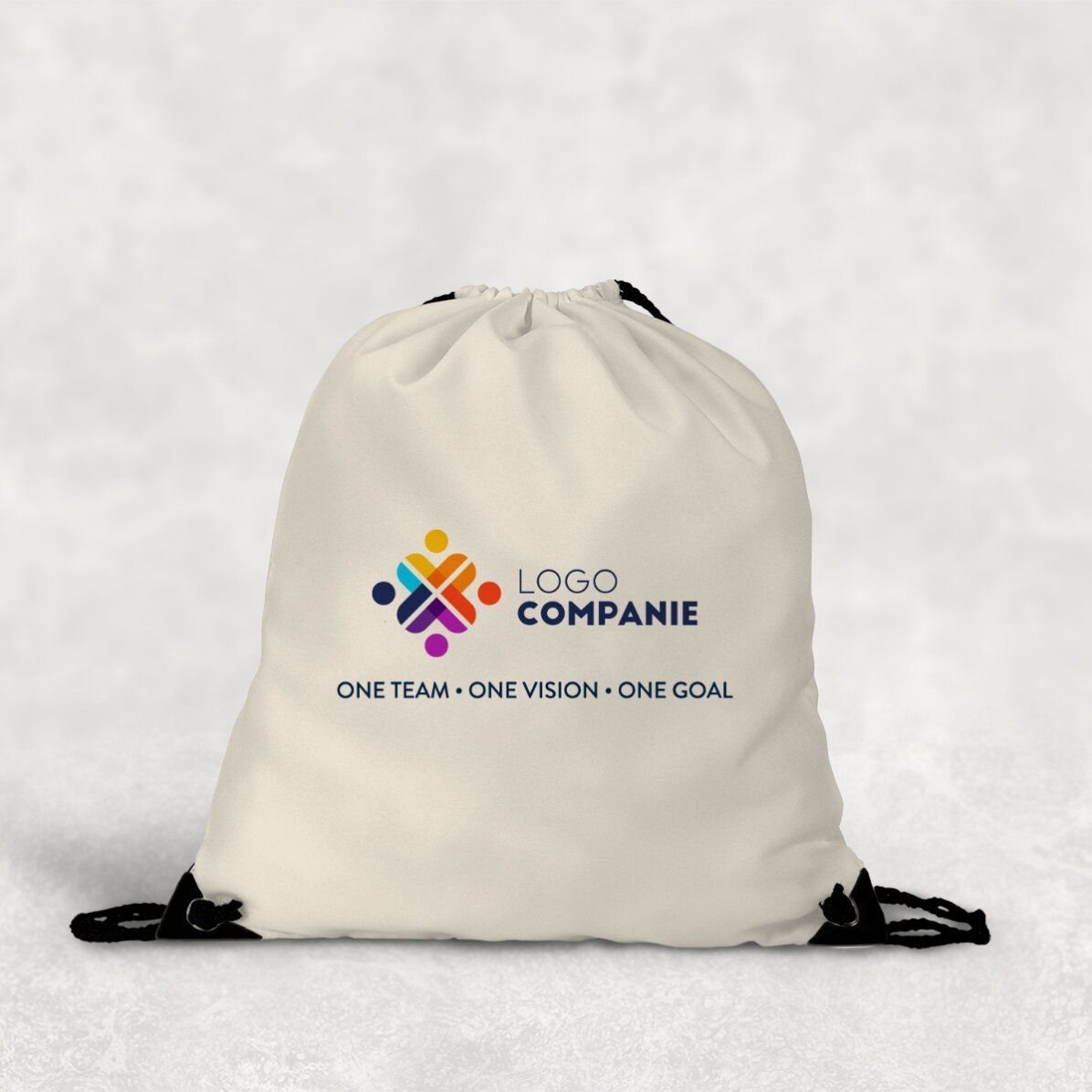 Mochila personalizada con logotipo y texto