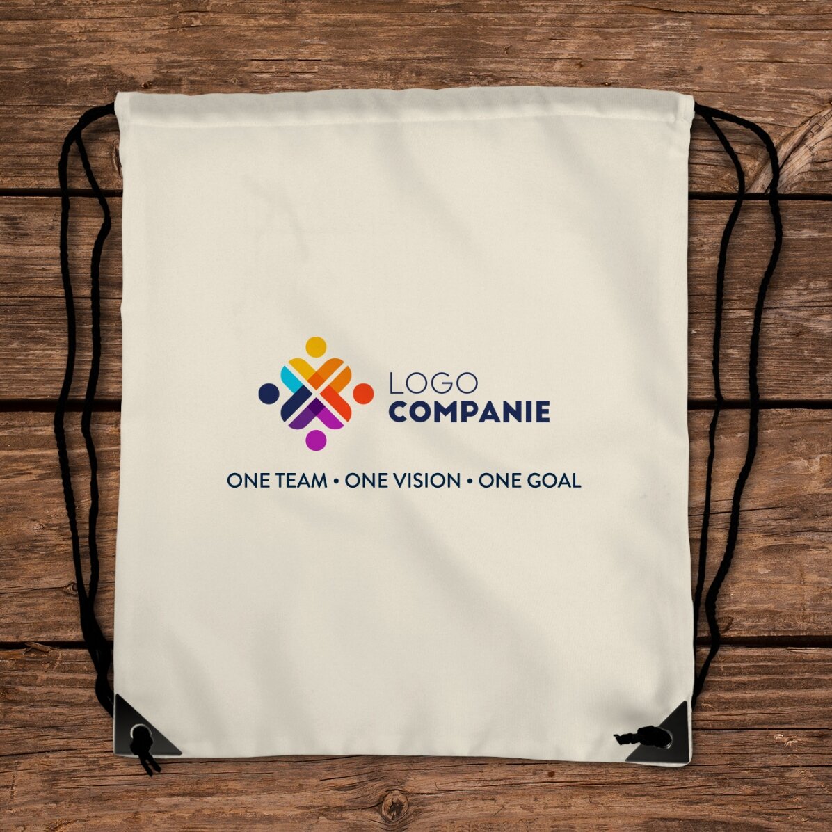 Mochila personalizada con logotipo y texto