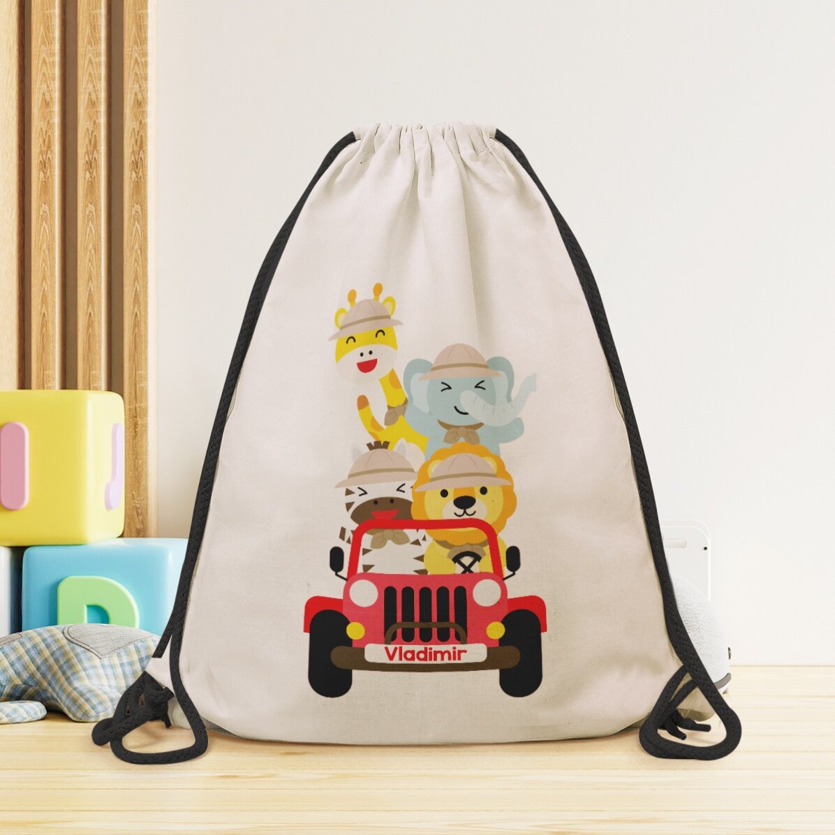 Mochila personalizada con nombre - Safari