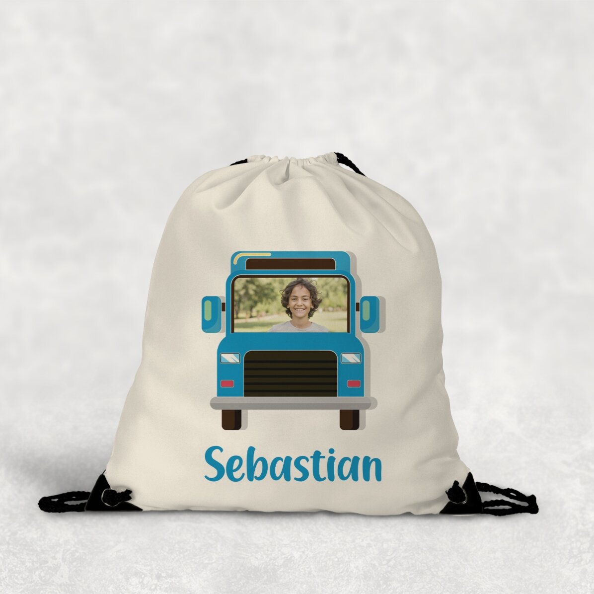 Mochila personalizada con nombre y foto - Coche de colores