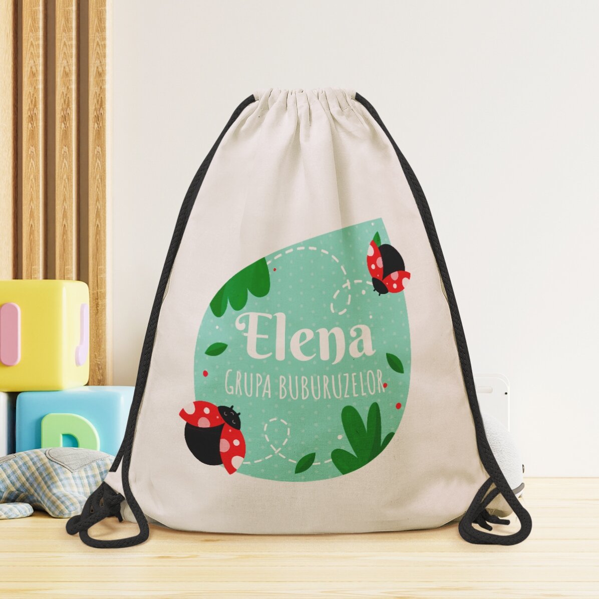 Mochila personalizada con texto - Mariquitas