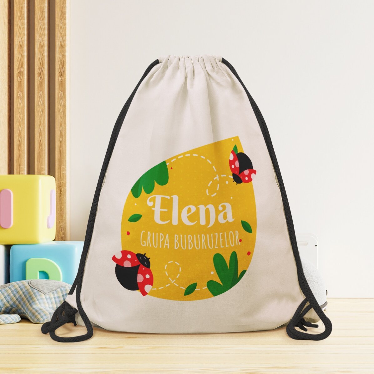 Mochila personalizada con texto - Mariquitas