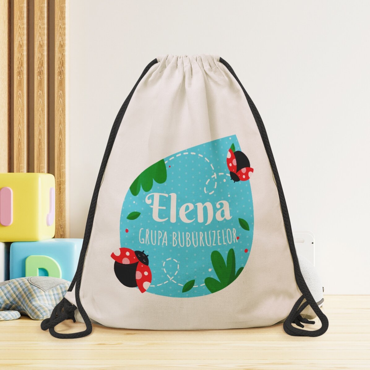 Mochila personalizada con texto - Mariquitas