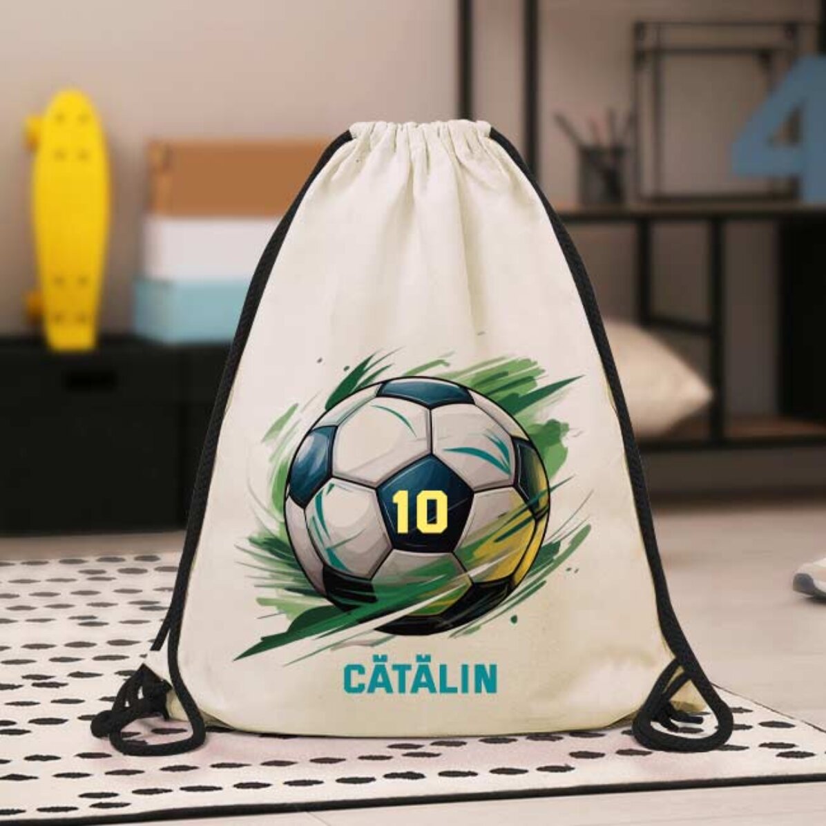 Mochila personalizada con texto - Fútbol