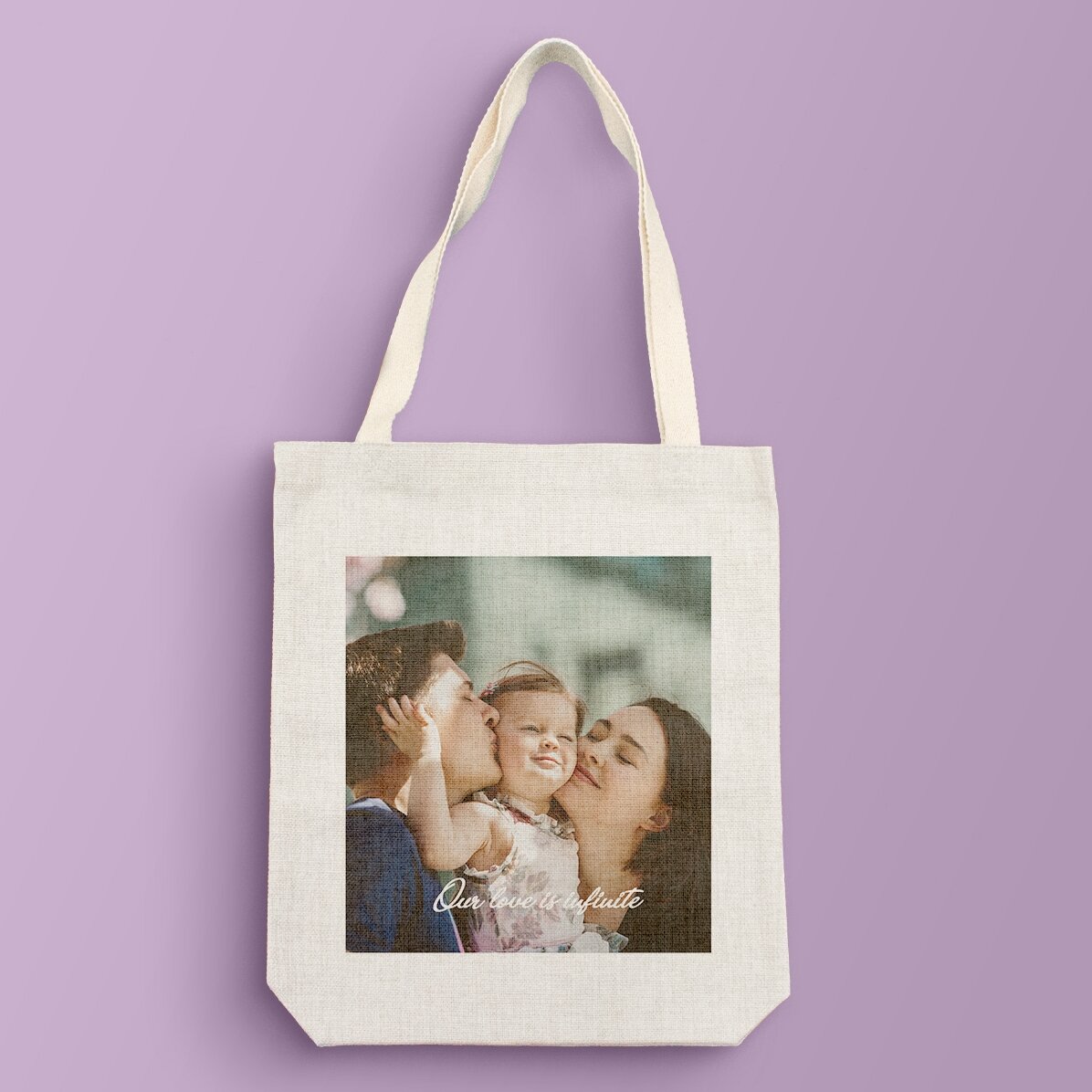Personalised bag with photo and text - No bad days