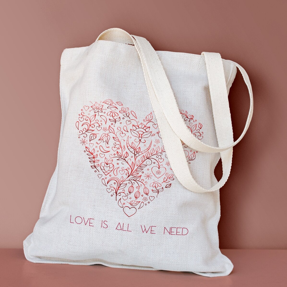 Personalised bag with text - Love is all we need
