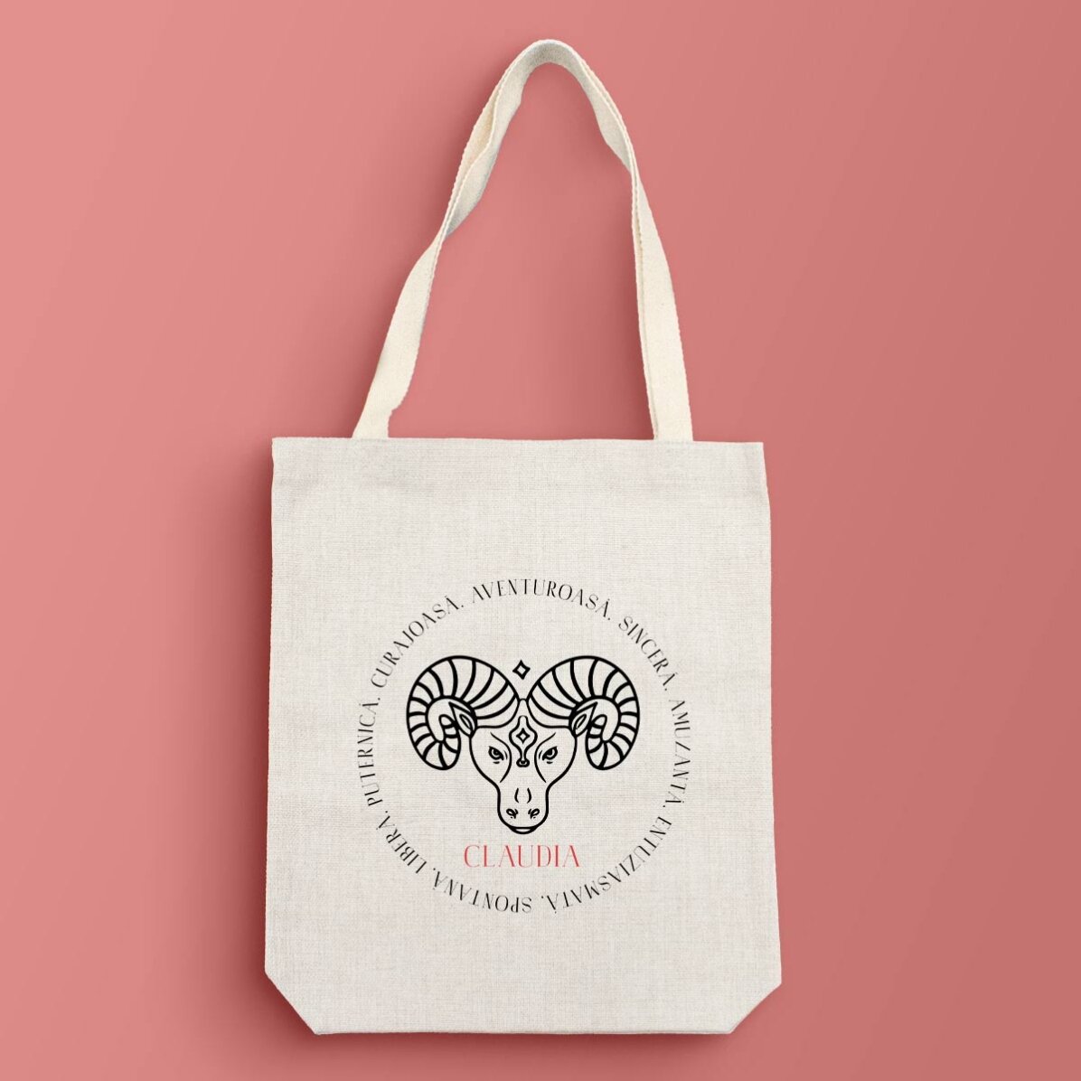 Bolso personalizado con texto - Signo del Aries