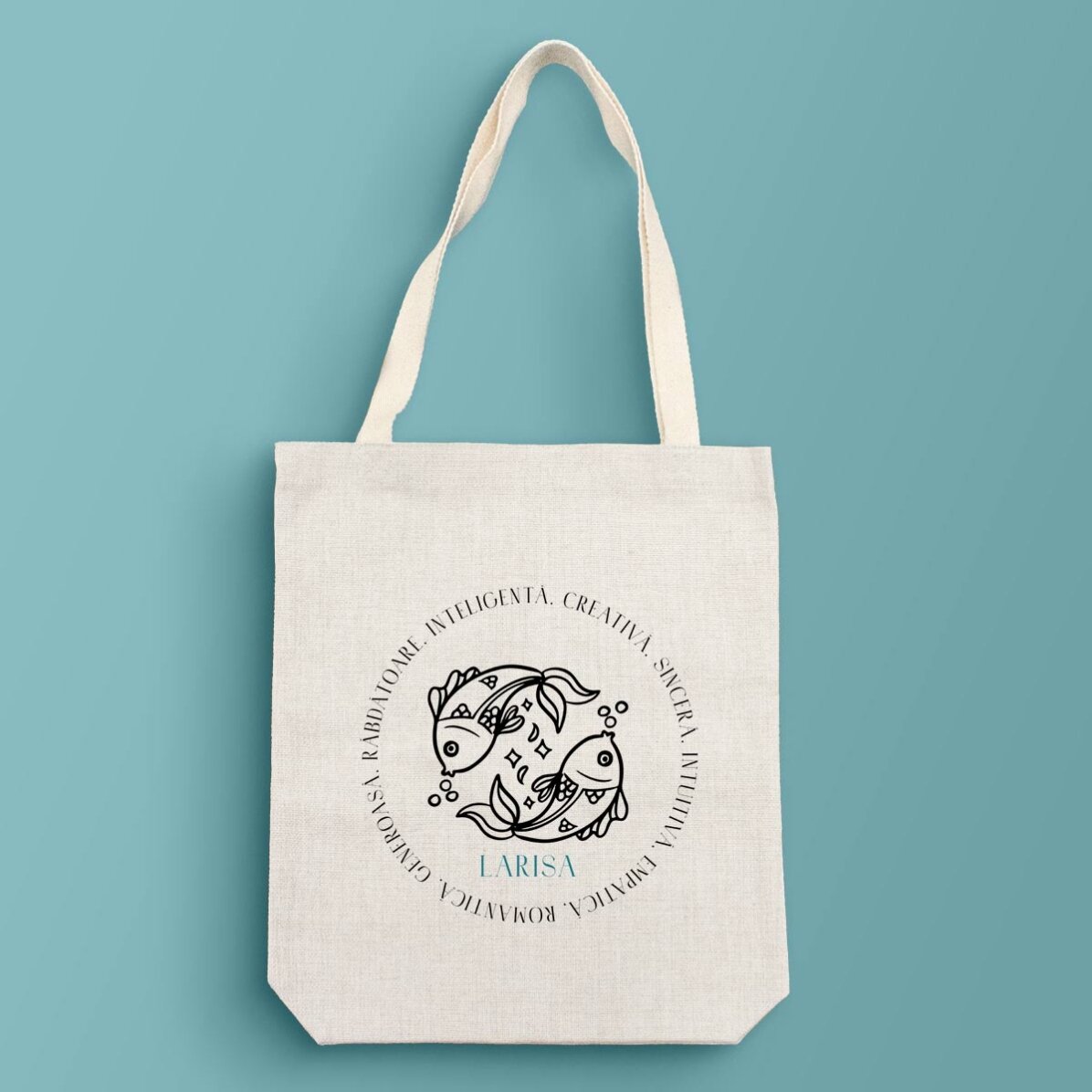 Bolso personalizado con texto - Signo de Piscis