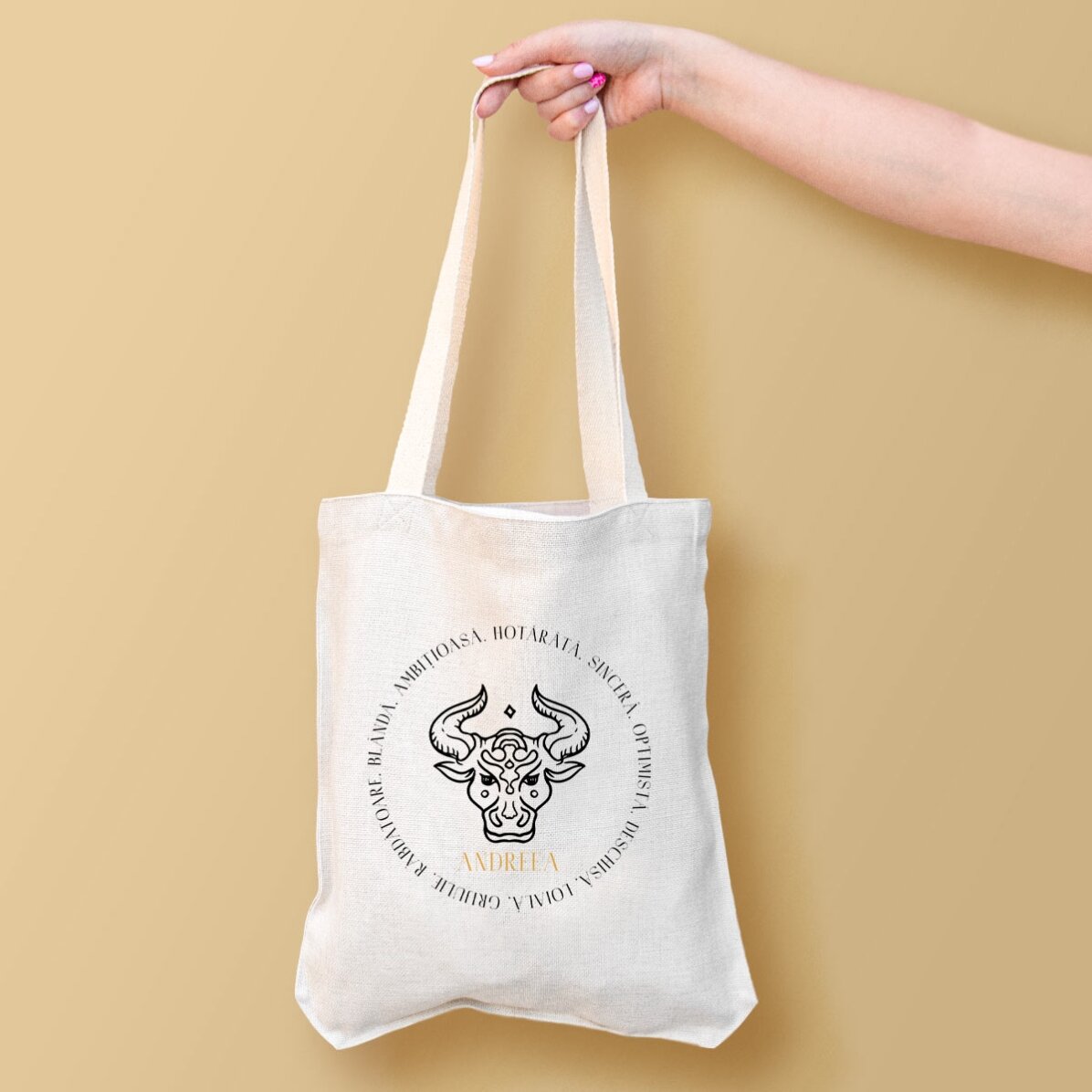 Bolso personalizado con texto - Signo del Tauro