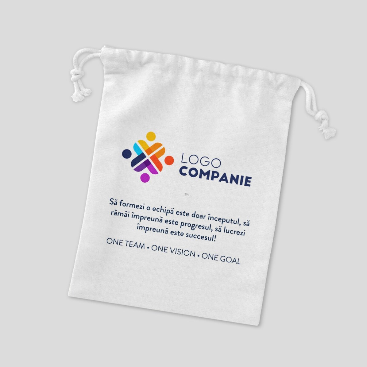 Bolsita pequeña para regalos personalizada con logotipo y mensaje