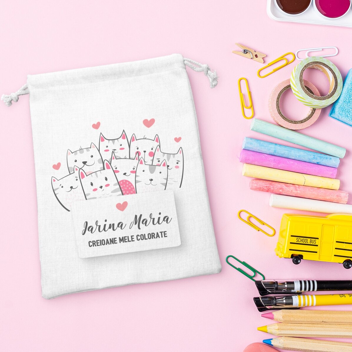 Bolsita pequeña personalizada con texto - Kitty