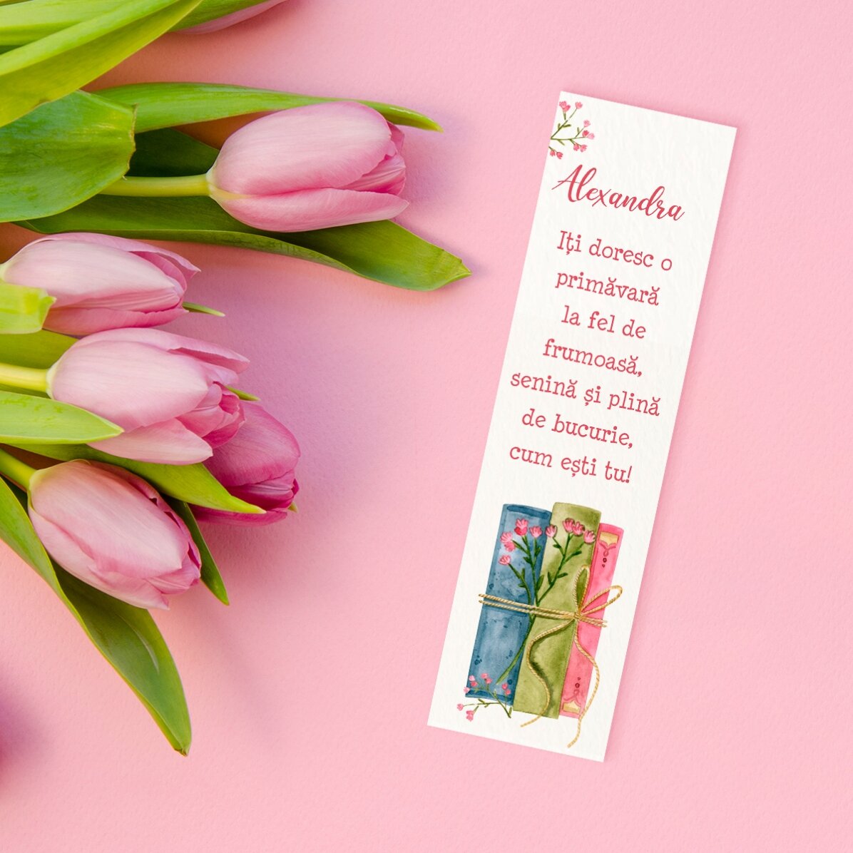 Marcapáginas personalizado con mensaje - Spring