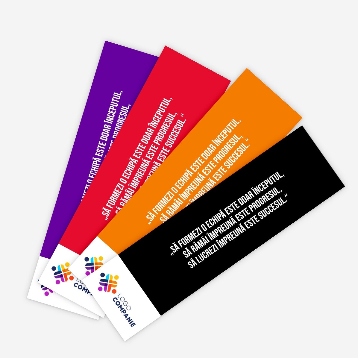 Marcapáginas personalizado con texto y logotipo