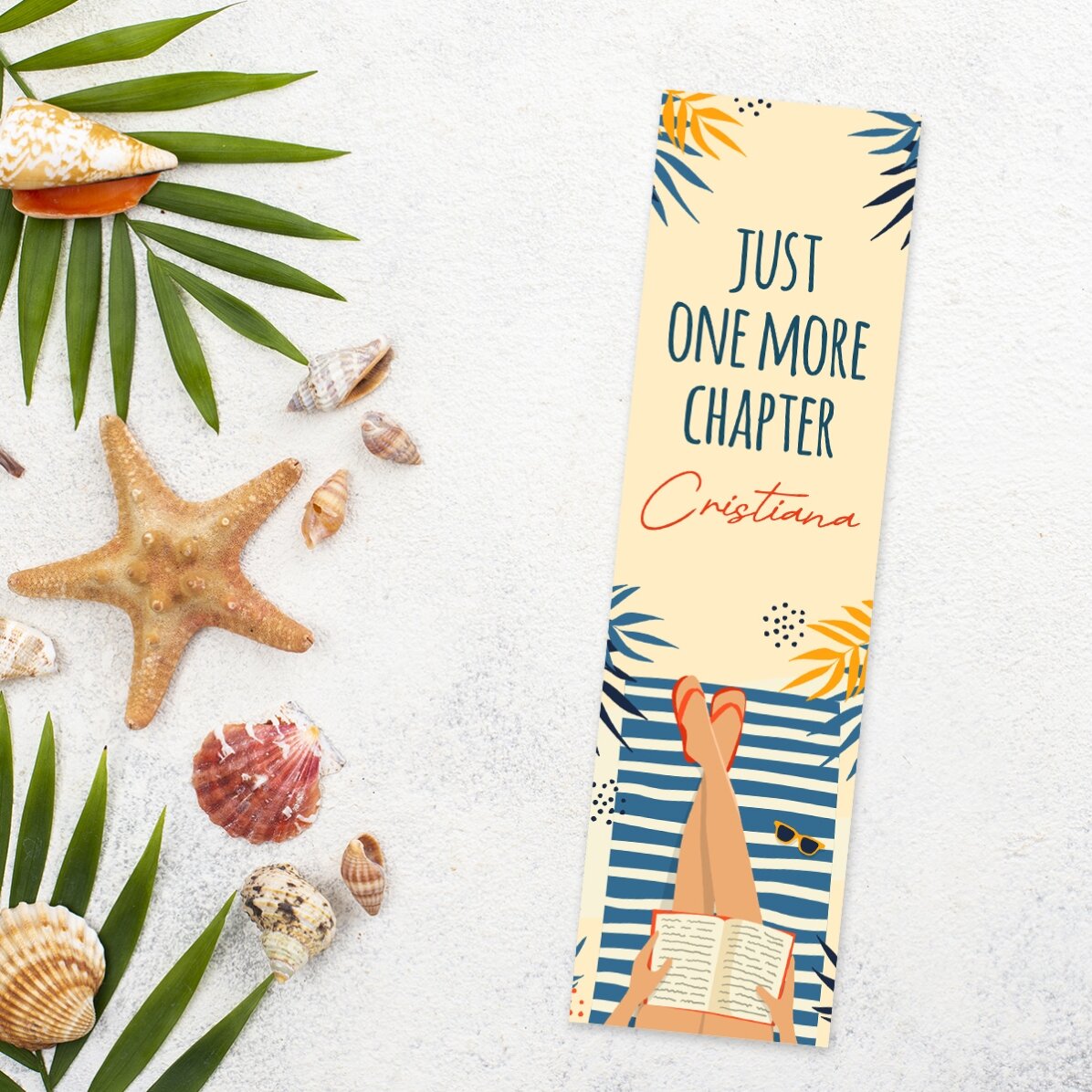 Marcapáginas personalizado con texto - Summer