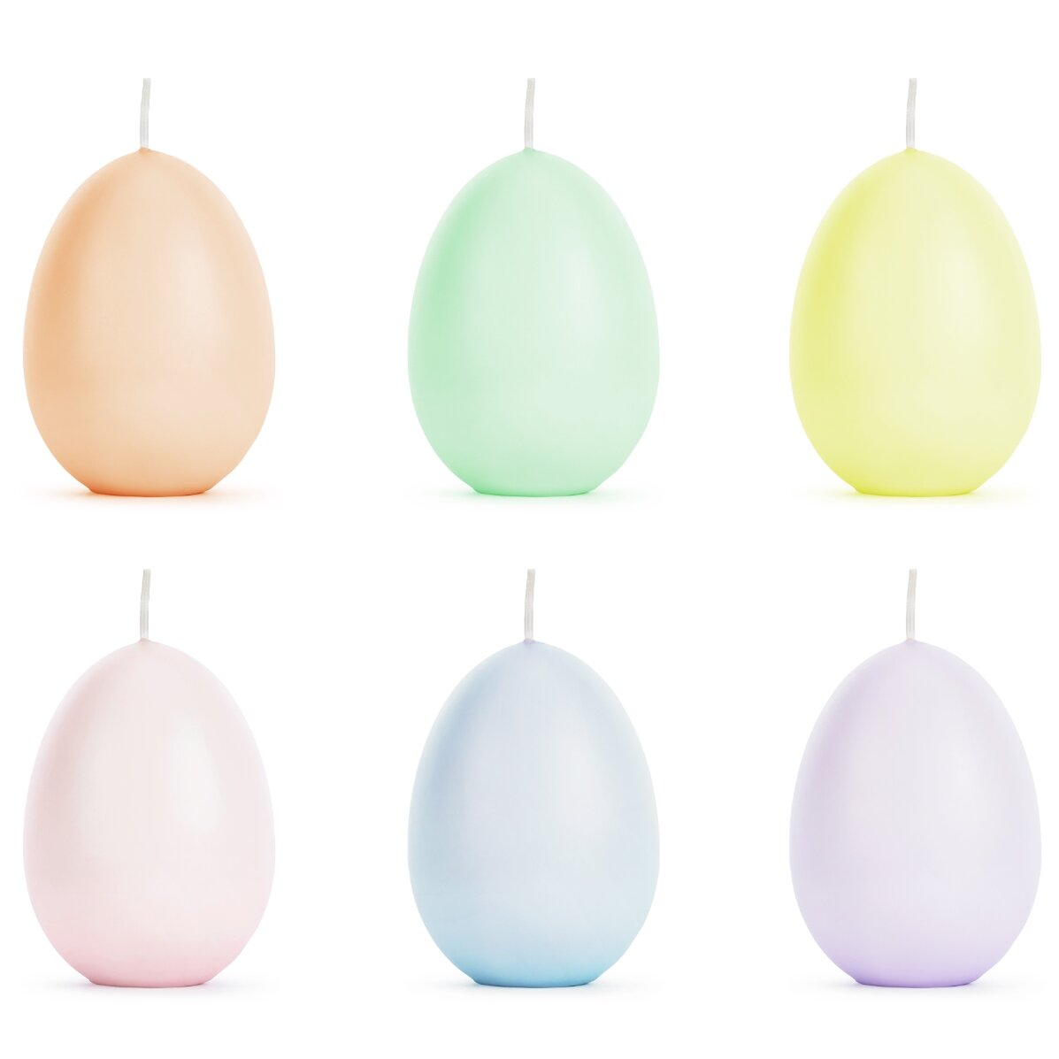 Juego de 6 velas - Huevos de Pascua