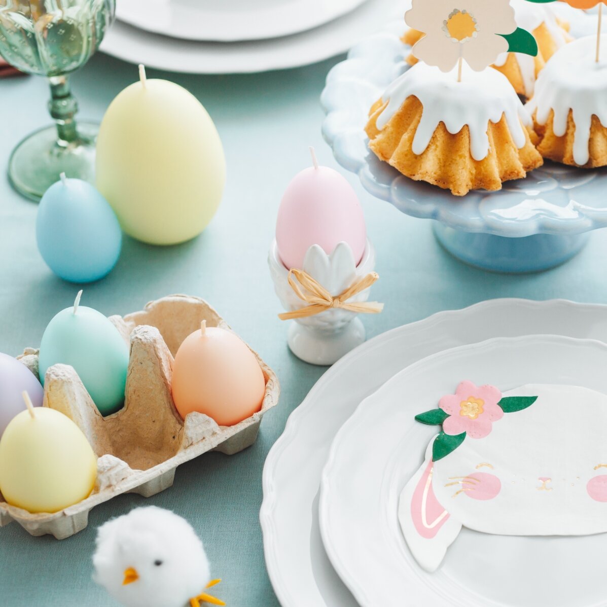 Juego de 6 velas - Huevos de Pascua