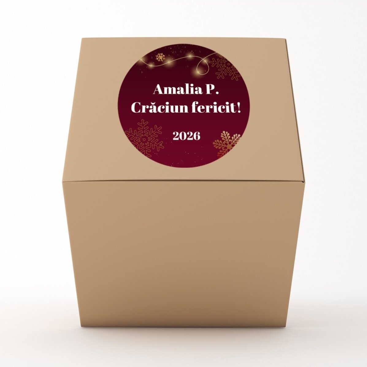 Lote de regalo de Navidad personalizado con logotipo y mensaje - Red Christmas