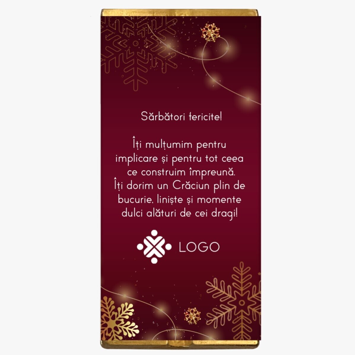 Lote de regalo de Navidad personalizado con logotipo y mensaje - Red Christmas