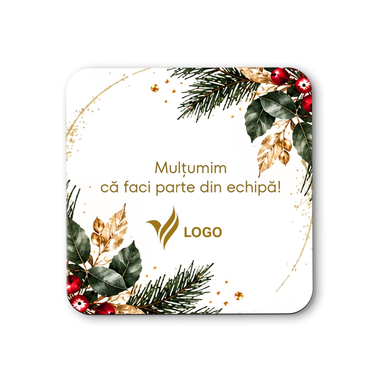Lote de regalo de Navidad personalizado con logotipo y texto - Festivo