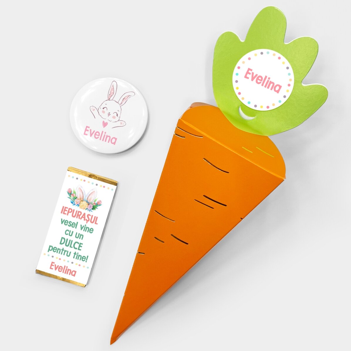 Lote de regalo de Pascua: «La zanahoria de las sorpresas»