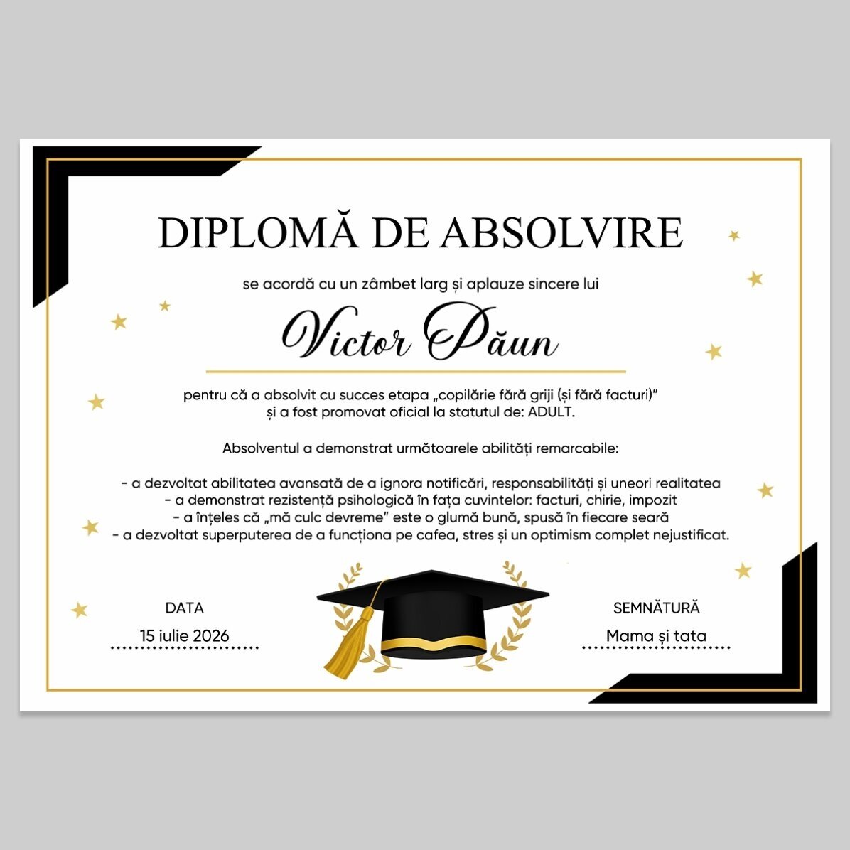 Lote de regalo para graduados: «La vida de adulto»
