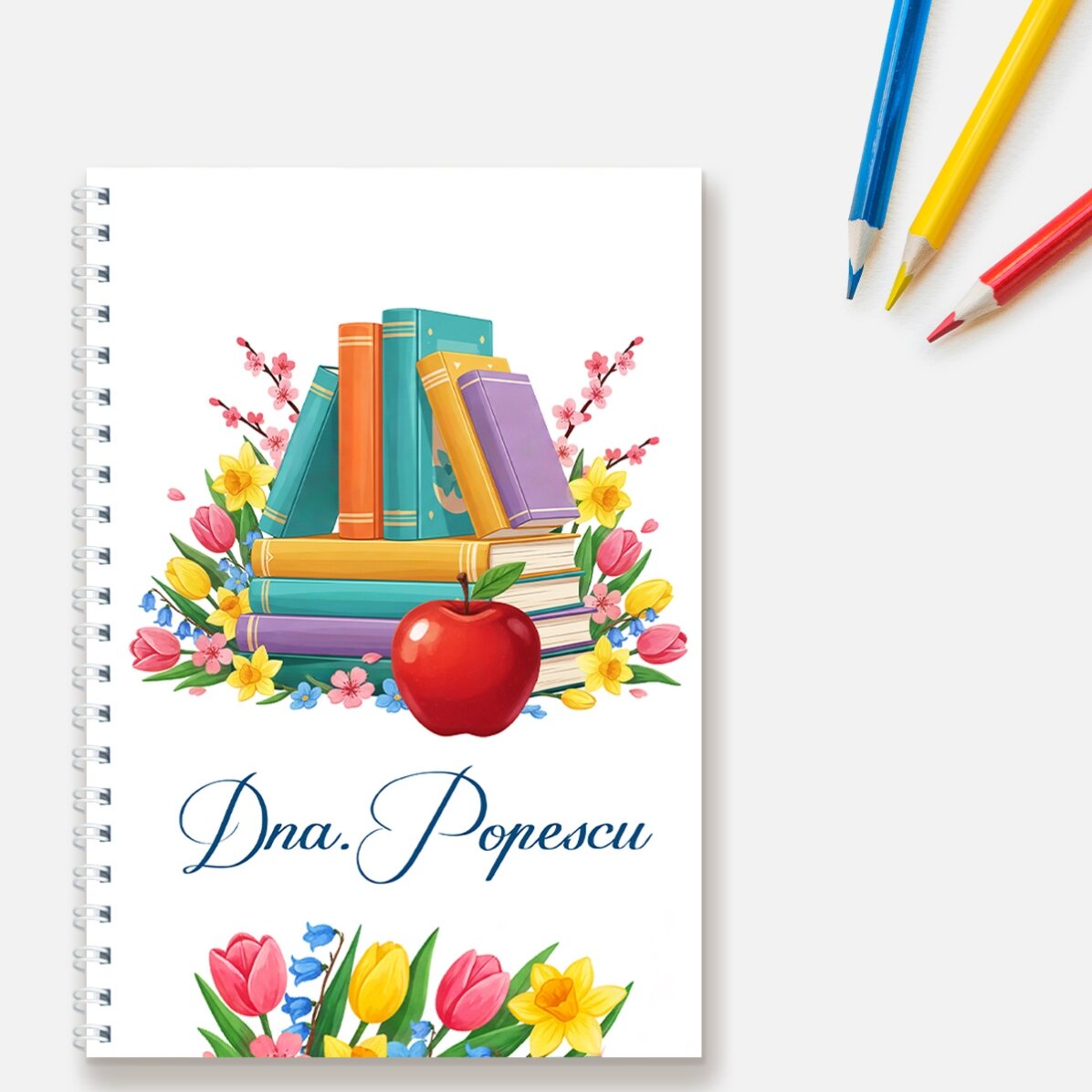 Lote de regalo para profesoras: libros y flores