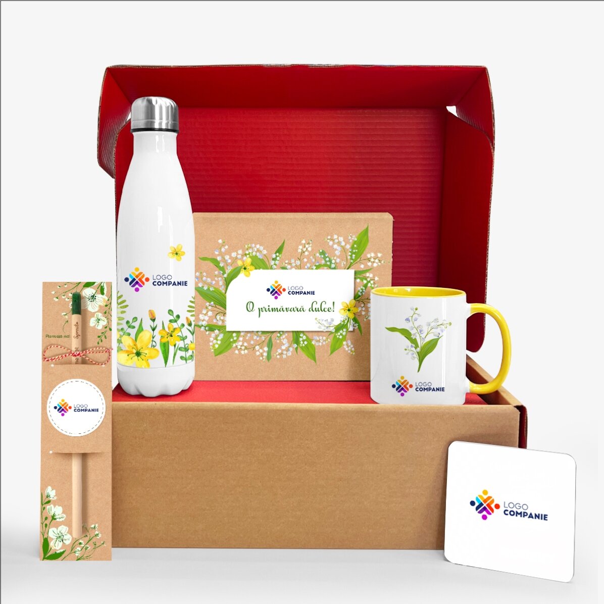 Lote de regalo personalizado con logotipo: 1 y 8 de marzo