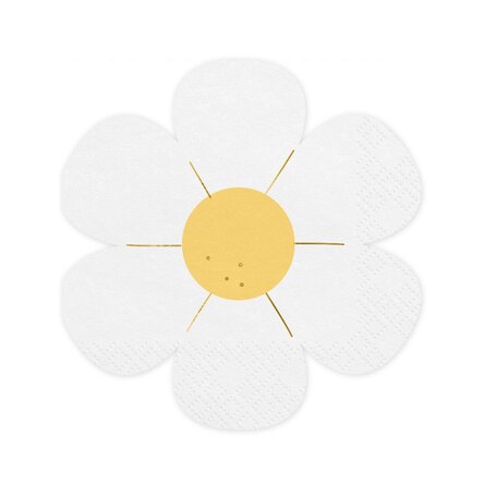 Juego de 12 servilletas decorativas - Margaritas