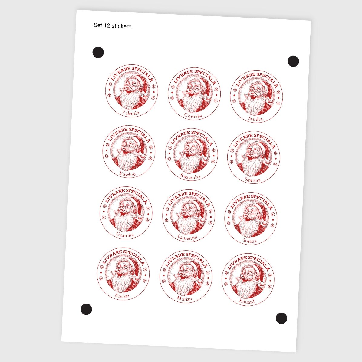 Lote de 12 pegatinas (etiquetas autoadhesivas) personalizadas con nombre - Envío especial