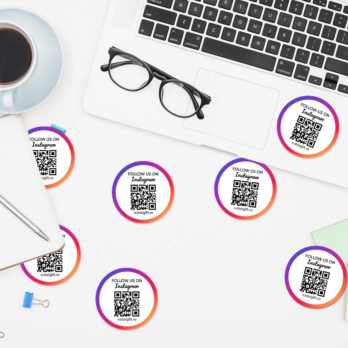 Lote de 12 pegatinas (etiquetas autoadhesivas) redondas, de 5 cm de diámetro, personalizadas con tex